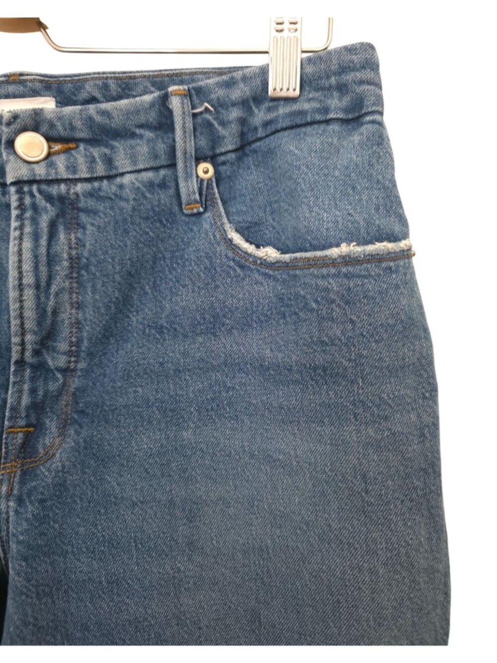 Good American Good Classic Blue Hi-Rise Cropped Denim Jeans Women's Sz 8/29 - Picture 5 of 14